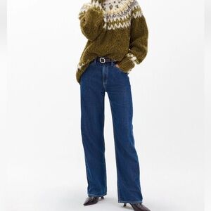 New Rag & Bone Logan Featherweight Wide Leg Jeans